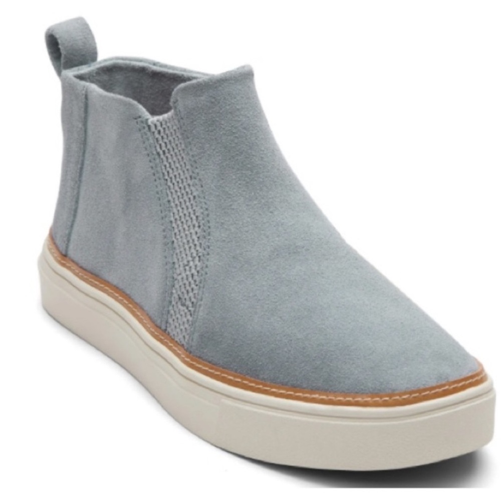 TOM'S Womens Bryce Shoes Stone Grey Suede Size‎ 7.5 Great Condition